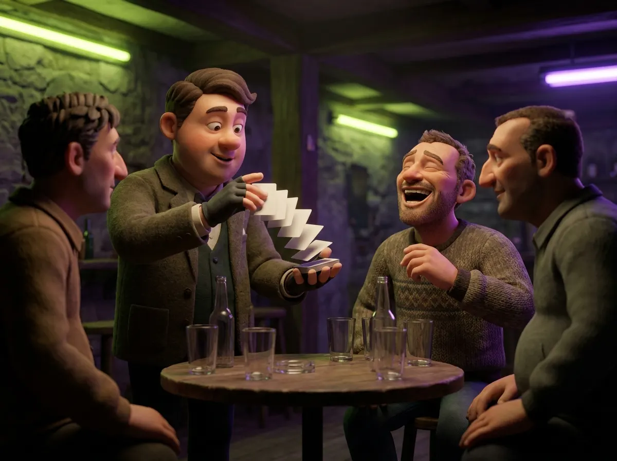 A bachelor party group in Sofia during Magic Show