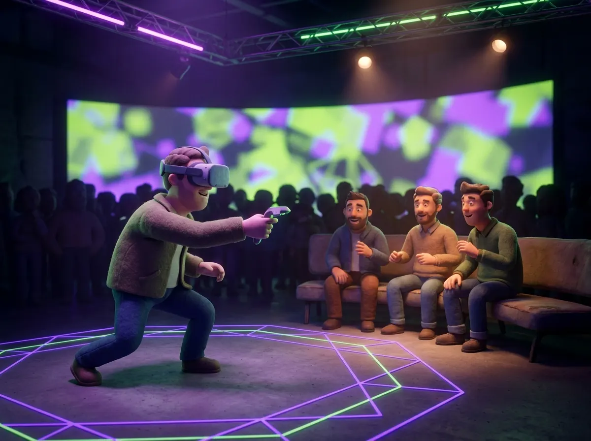 A bachelor party group in Sofia during VR Gaming